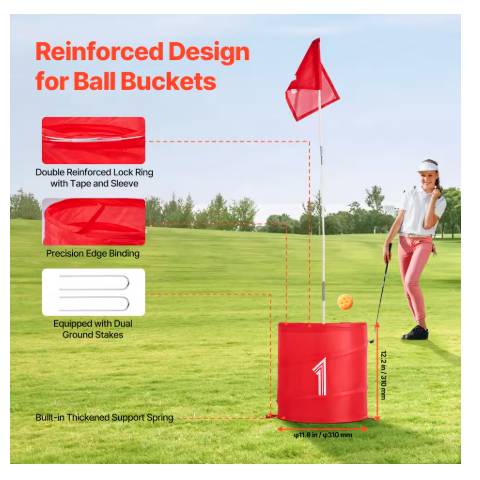 VEVOR 3/6/9 Hole Kids Backyard Golf Game hos billig-golf.dk og få timer af sjov for hele familien!