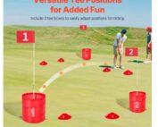 VEVOR 3/6/9 Hole Kids Backyard Golf Game hos billig-golf.dk og få timer af sjov for hele familien!